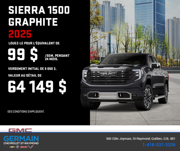 Le GMC Sierra 1500 Graphite 2025