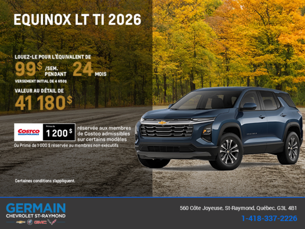 Procurez-vous le Chevrolet Equinox LT TI 2026
