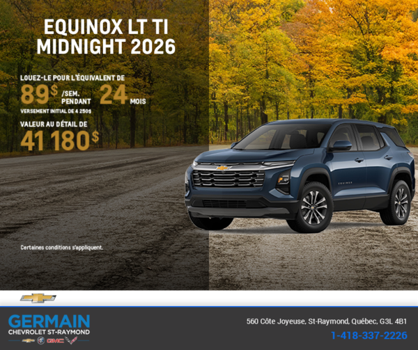 Procurez-vous le Chevrolet Equinox LT TI 2026