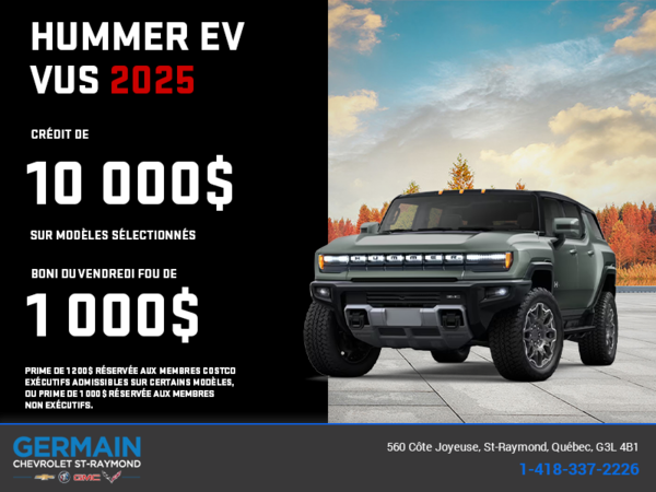 Le GMC Hummer EV VUS 2025