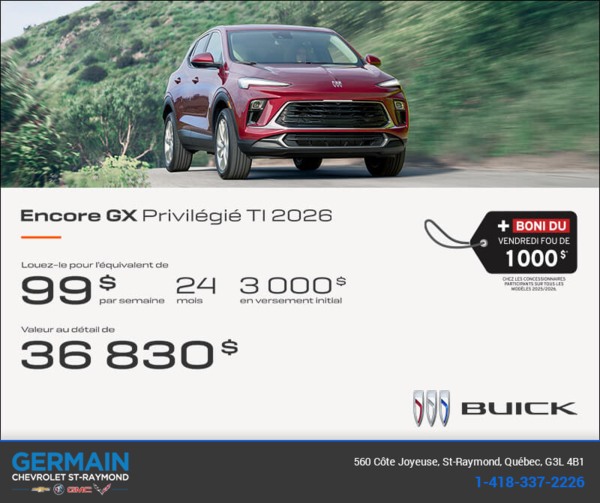 Procurez-vous le Buick Encore GX 2026
