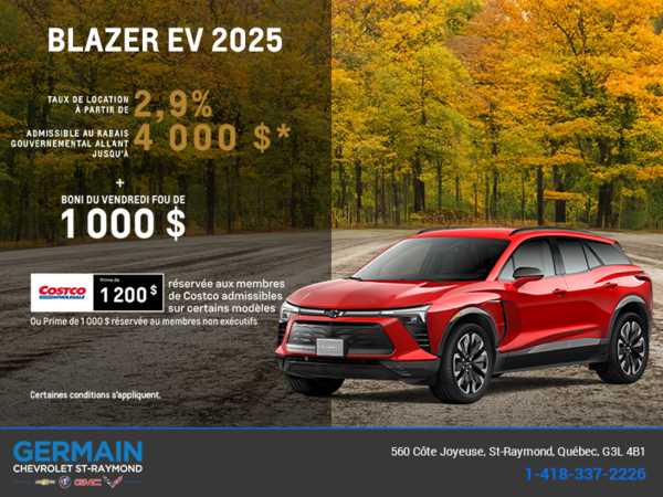 Procurez-vous le Chevrolet Blazer EV 2025