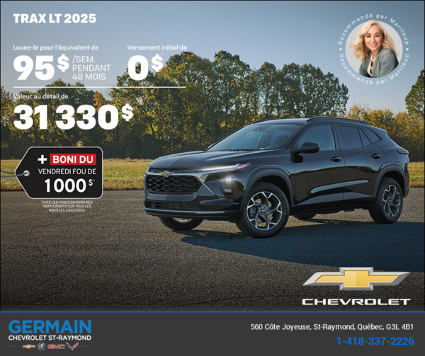 Procurez-vous le Chevrolet Trax LT 2025