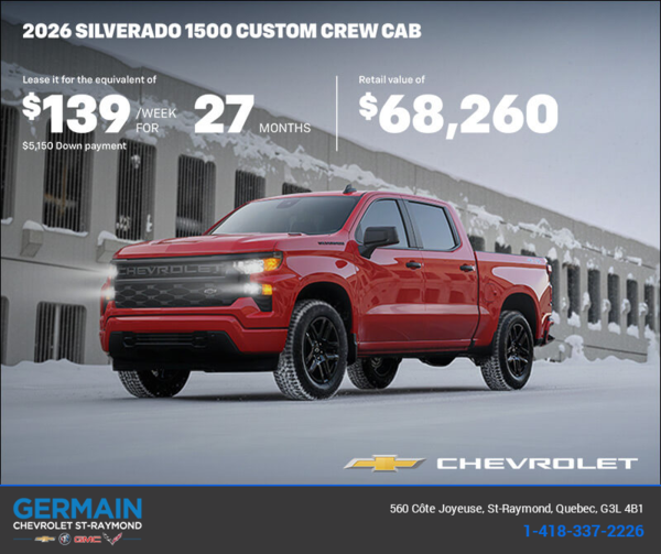 Get the 2026 Chevrolet Silverado 1500 Custom