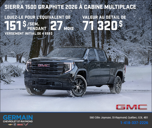 Le GMC Sierra 1500 2026 Graphite