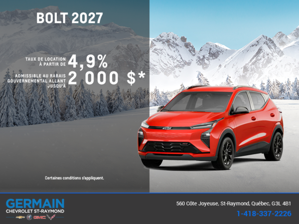 Procurez-vous le Chevrolet Bolt 2027