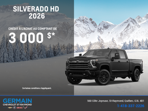 Procurez-vous le Chevrolet Silverado HD 2026