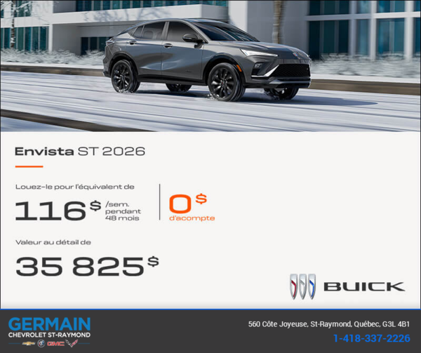 Procurez-vous la Buick Envista 2026