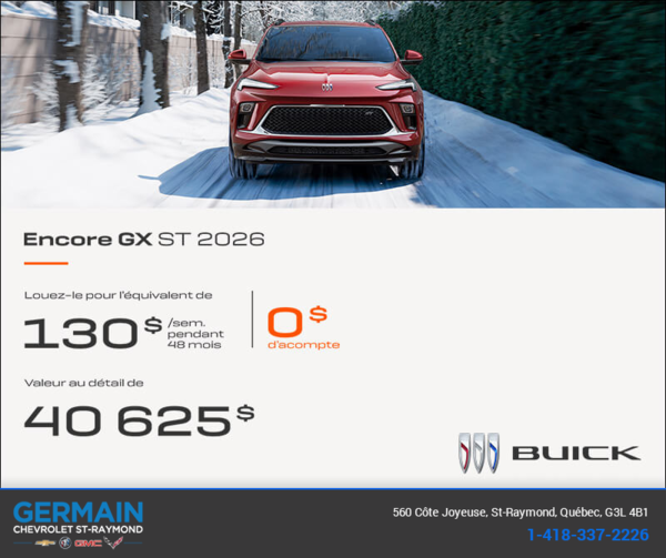 Procurez-vous le Buick Encore GX 2026