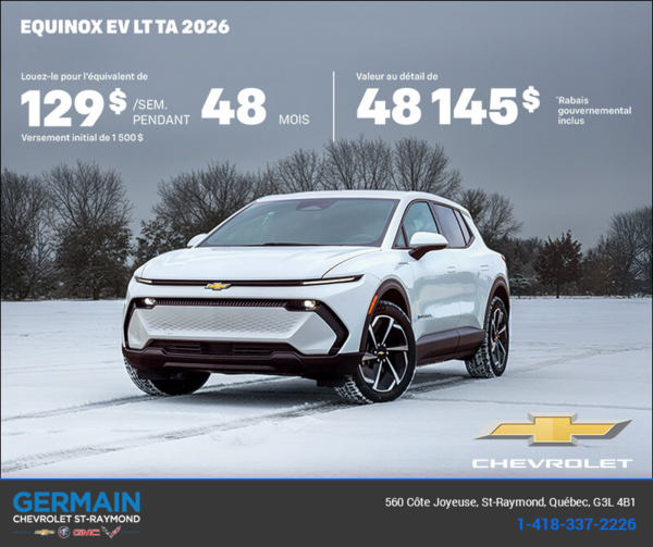 Procurez-vous le Chevrolet Equinox EV 2026