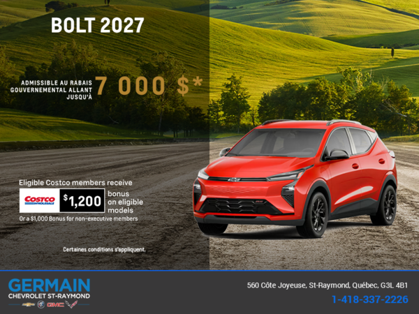 Procurez-vous le Chevrolet Bolt 2027