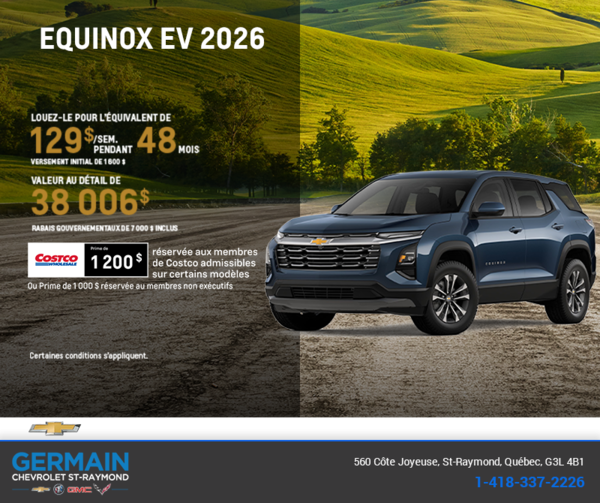 Procurez-vous le Chevrolet Equinox EV 2026