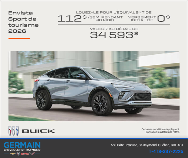 Procurez-vous la Buick Envista 2026