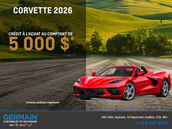 Procurez-vous le Chevrolet Corvette 2026