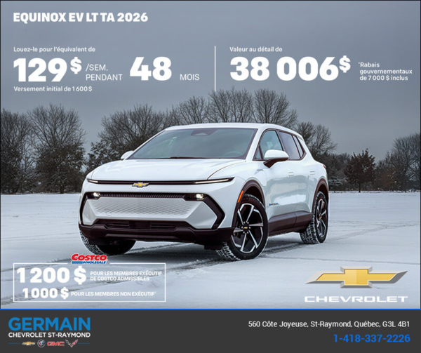 Procurez-vous le Chevrolet Equinox EV 2026