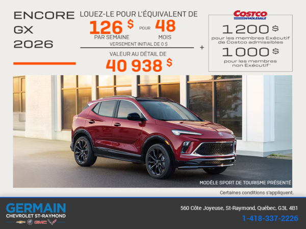 Procurez-vous le Buick Encore GX 2026