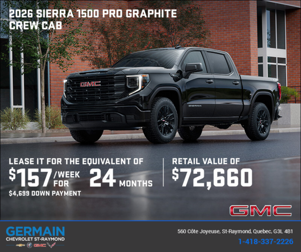 The 2026 GMC Sierra 1500 Pro Graphite Crew Cab