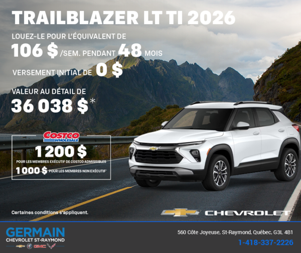 Le Chevrolet Trailblazer LT TI 2026