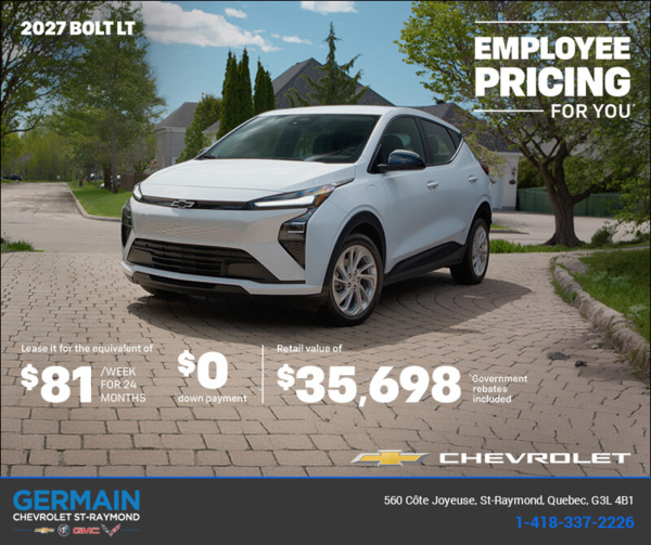 Get the 2027 Chevrolet Bolt LT