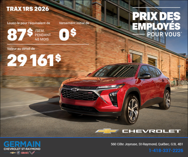 Le Chevrolet Trax 2RS 2026