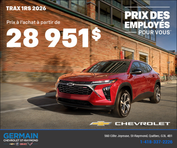 Le Chevrolet Trax 2RS 2026