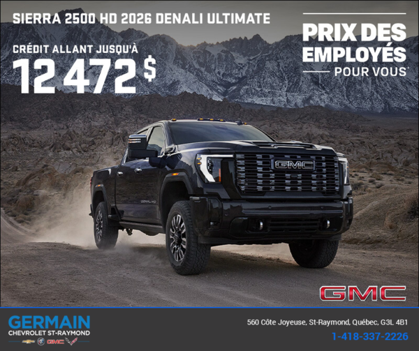 Le GMC  Sierra 2500 HD Denali Ultimate 2026