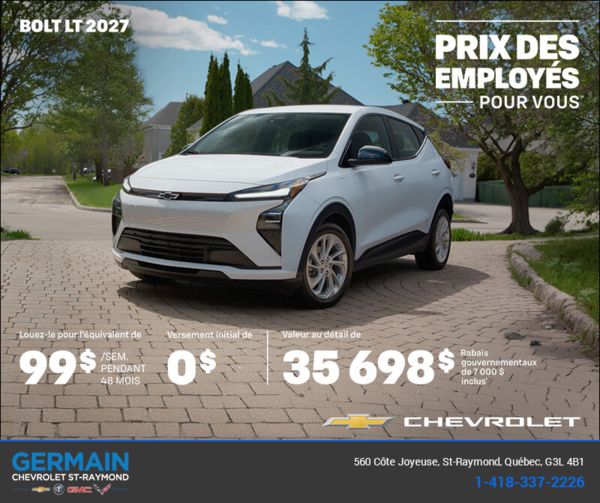 Procurez-vous le Chevrolet Bolt LT 2027