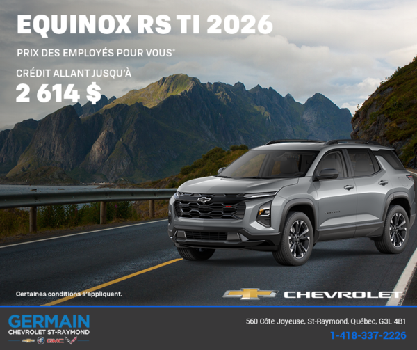 Procurez-vous le Chevrolet Equinox RS 2026