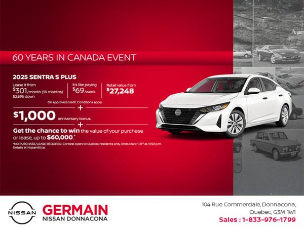 Get the 2025 Sentra S Plus Today!