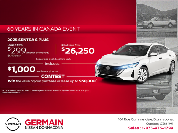 Get the 2025 Sentra S Plus Today!