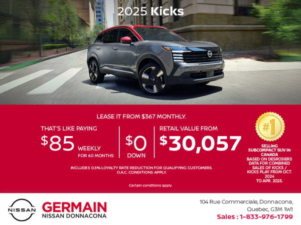 Get the 2025 Kicks S Today!