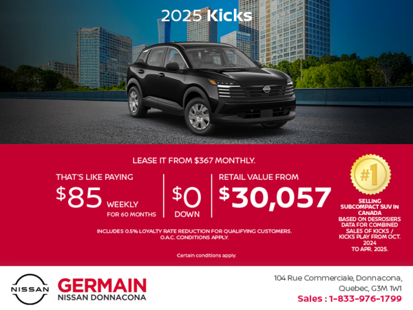 Get the 2025 Kicks S Today!