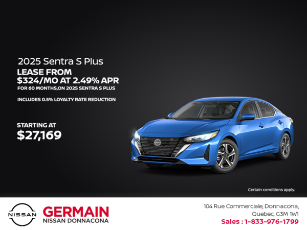 Get the 2025 Sentra S Plus Today!