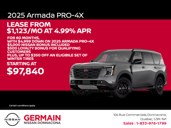 Get the 2025 Nissan Armada Today!