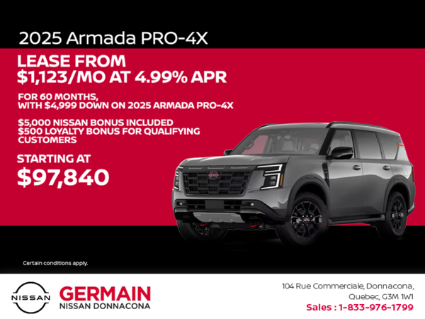 Get the 2025 Nissan Armada Today!