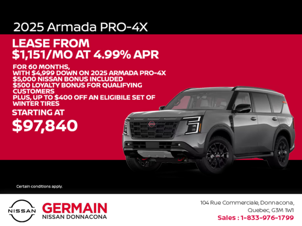 Get the 2025 Nissan Armada Today!