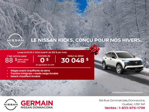 Obtenez le Kicks 2026 !