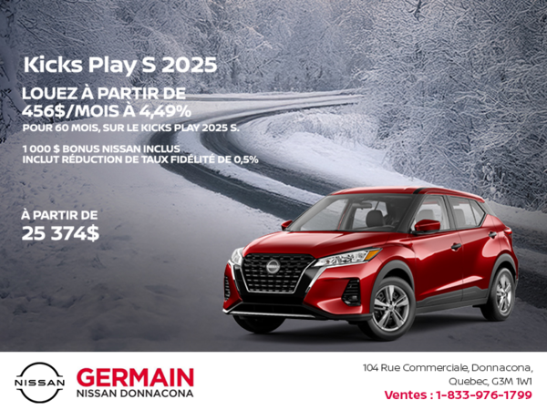 Obtenez le Kicks Play 2025 !