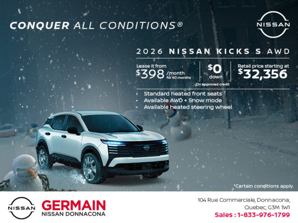 Get the 2026 Kicks S Today!