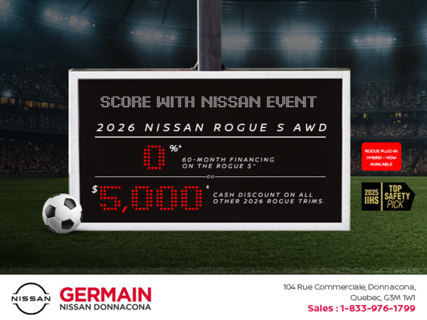Get the 2026 Nissan Rogue S Today!
