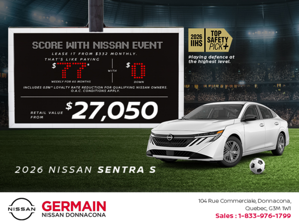 Get the 2026 Sentra S Today!