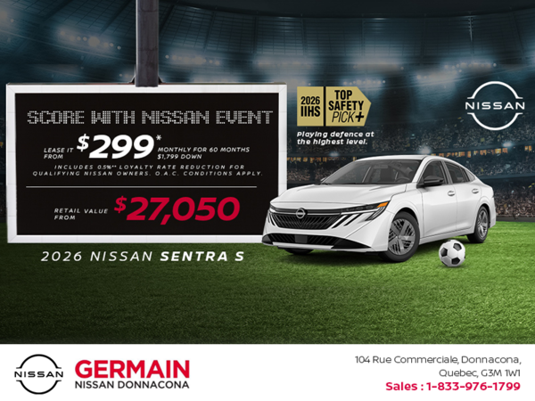 Get the 2026 Sentra S Today!