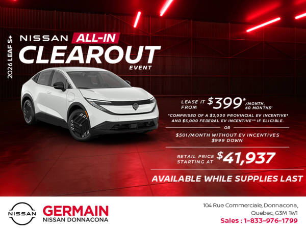 Get the 2026 Leaf  S+ Today!