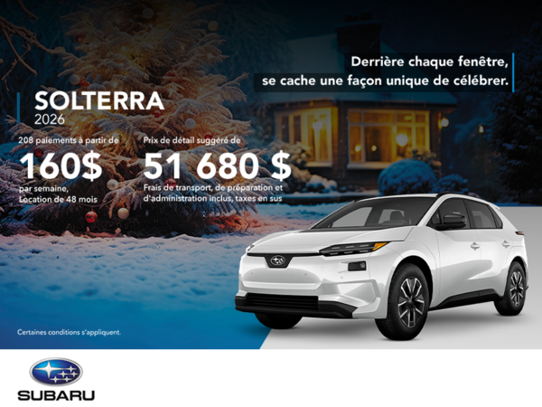 Procurez-vous le Solterra 2026!