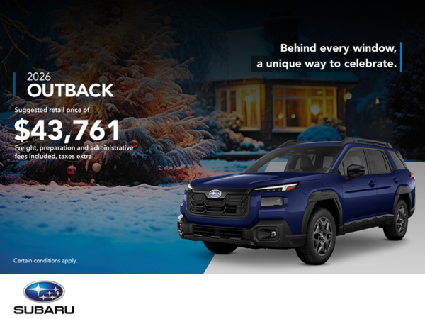 Get the 2026 Outback today!