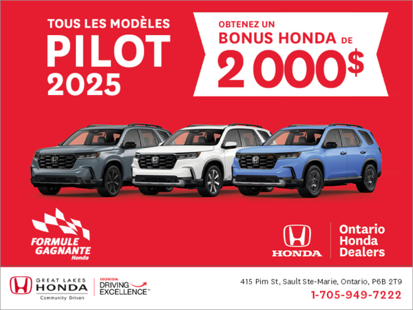 Procurez-vous le Honda Pilot 2025!