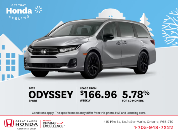 Get the 2025 Honda Odyssey!