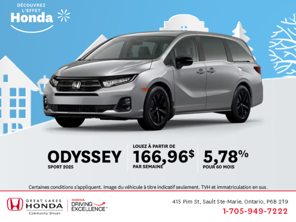 Procurez-vous le Honda Odyssey 2025 !