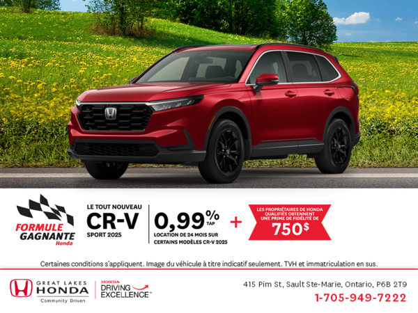 Obtenez le Honda CR-V 2025 !