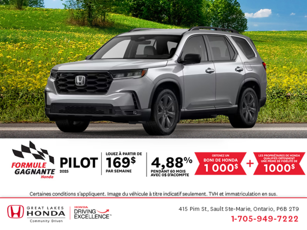Procurez-vous le Honda Pilot 2025